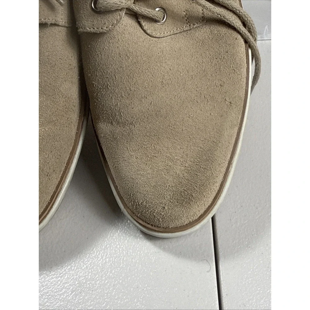 Peter Millar Plain Toe Derby Tan Suede Leather Oxford Shoes Mens Size 10 MS18F15
